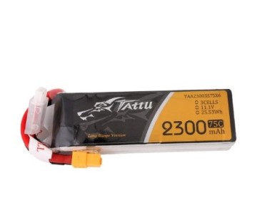 Tattu - 1634 - 2300mAh 3S1P 11.1V 75C LiPo Battery XT60 Plug Soft Case 106x34x23mm