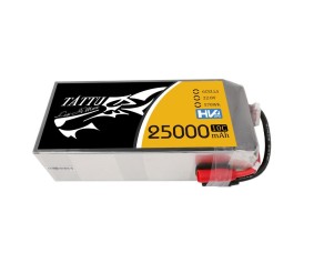 Tattu - 760 - 25000mAh 6S1P 22.8V 10C LiPo AS150+AS150 Plug Soft Case 207x91x65mm