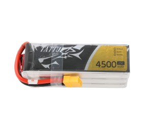 Tattu - 088 - 4500mAh 6S1P 22.2V 25C LiPo XT60 Plug Soft Case 137x42x50mm