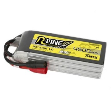 Tattu - 307 - R-Line 4500mAh 6S 95C LiPo Battery Pack with AS150 Plug