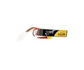 Tattu - 627 - 450mAh 7.6V High Voltage 95C 2S1P Lipo Battery Pack with XT30 Plug - Long Pack 62.5x16.2x14.7mm