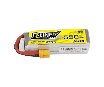 Tattu R-Line - 840 - 550mAh 11.1V 95C 3S1P Lipo Battery Pack with XT30 Plug 69x19x22mm