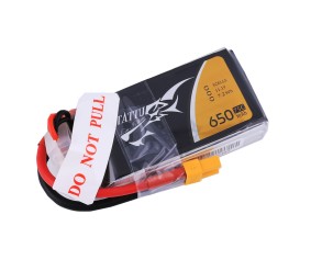Tattu - 232 - 650mAh 3S1P 11.1V 75C LiPo XT30 Plug Soft Case 58x31x16mm