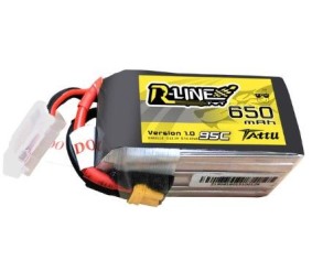 Tattu - 808 - R-Line 650mAh 6S1P 22.2V 95C LiPo Battery Pack with XT30 Plug