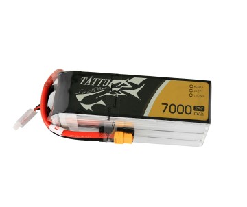 Tattu - 084 - 7000mAh 6S1P 22.2V 25C LiPo XT60 Plug Soft Case 138x42x65mm