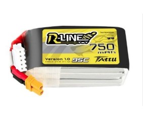 Tattu - 993 - R-Line 750mAh 4S1P 14.8V 95C LiPo Battery Pack with XT30 Plug