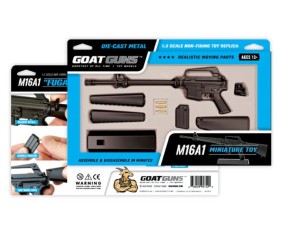 GoatGuns 1/3 Scale M16A1 Vietnam Rifle Metal Diecast Model Assembly Kit - Black