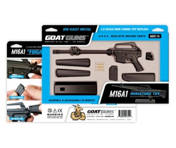 GoatGuns 1/3 Scale M16A1 Vietnam Rifle Metal Diecast Model Assembly Kit - Black