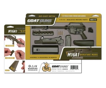 GoatGuns 1/3 Scale M16A1 Vietnam Rifle Metal Diecast Model Assembly Kit - OD green with Grenedier attachment GoatGuns 1/3 Scale M16A1 Vietnam Rifle Metal Diecast Model Assembly Kit - OD green with Grenedier attachment