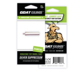 GoatGuns Diecast Metal suppressor for 1911 models. Plugs in - Silver