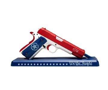 GoatGuns 1/2.5 Scale 1911 Metal Diecast Model Assembly Kit - Patriotic Red, White, and Blue