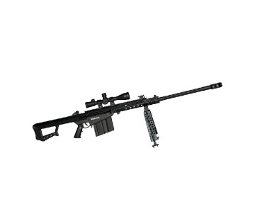 GoatGuns 1/4 Scale Officially Licensed BARRETT 82A1 .50 cal Metal Diecast Model Assembly Kit - Black