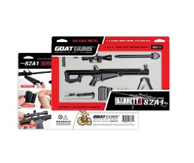 GoatGuns 1/4 Scale Officially Licensed BARRETT 82A1 .50 cal Metal Diecast Model Assembly Kit - Black