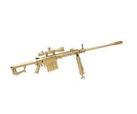 GoatGuns 1/4 Scale Officially Licensed BARRETT 82A1 .50 cal Metal Diecast Model Assembly Kit - Flashy Gold