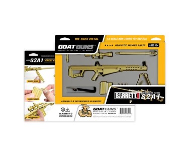GoatGuns 1/4 Scale Officially Licensed BARRETT 82A1 .50 cal Metal Diecast Model Assembly Kit - Flashy Gold