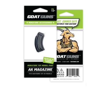 GoatGuns Diecast Metal magazine for AK47 models. Holds up to 30 dummy AK (7.62) dummy ruonds