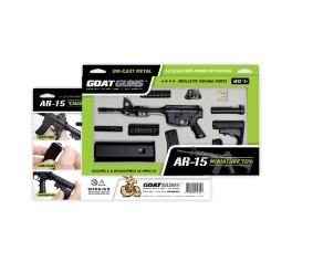GoatGuns 1/3 Scale AR15 Metal Diecast Model Assembly Kit - Black