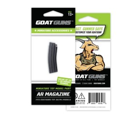 GoatGuns Diecast Metal Magazine for AR15/M4 models. Can fit 6 dummy AR (5.56) rounds