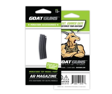 GoatGuns Diecast Metal Magazine for AR15/M4 models. Can fit 6 dummy AR (5.56) rounds