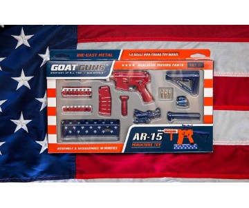 GoatGuns 1/3 Scale AR15 Metal Diecast  Model Assembly Kit - USA Flag