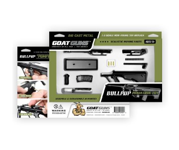 GoatGuns 1/3 Scale Bullpup Metal Diecast Model Assembly Kit- Black