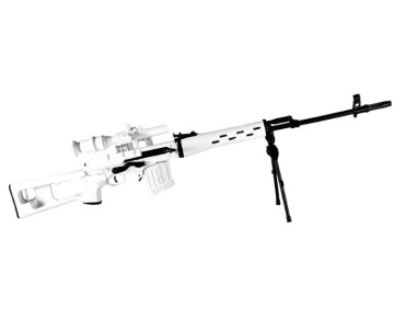 GoatGuns Arctic kit. Includes 3 Guns - all white variants of M1, SCAR, and SVD