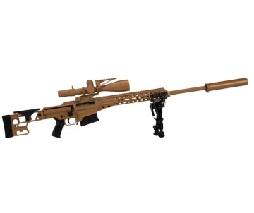 GoatGuns 1/4 Scale Officially Licensed BARRETT MK22 Metal Diecast Model Assembly Kit - Dark Tan