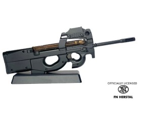 GoatGuns 1/3 Scale Officially Licensed FN P90 Long Barrel Metal Diecast Model Assembly Kit - Black