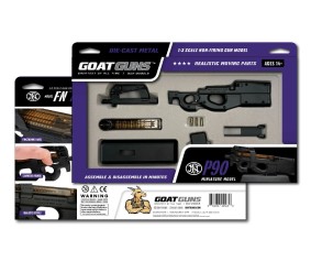 GoatGuns 1/3 Scale Officially Licensed FN P90 Metal Diecast Model Assembly Kit - Black