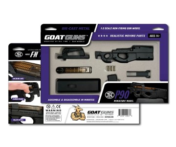 GoatGuns 1/3 Scale Officially Licensed FN P90 Metal Diecast Model Assembly Kit - Black