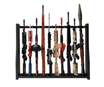 GoatGuns 1/3 Scale Gun Rack. Holds 10 GoatGuns (not included) - Black