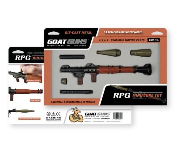 GoatGuns 1/4 Scale Rocket Propelled Grenade Metal Diecast Model Assembly Kit - Black