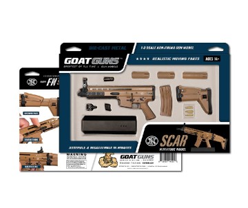 GoatGuns 1/3 Scale Officially Licensed FN SCAR Metal Diecast Model Assembly Kit - Tan