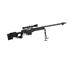 GoatGuns 1/4 Scale Sniper Rifle Metal Diecast Model Assembly Kit - Black