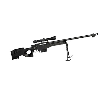 GoatGuns 1/4 Scale Sniper Rifle Metal Diecast Model Assembly Kit - Black
