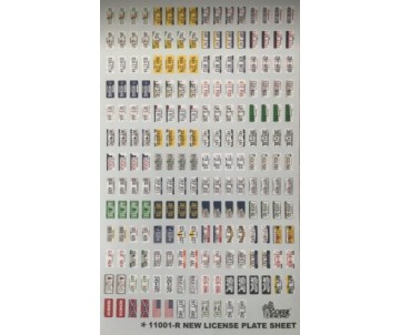 Gofer Racing Decals License plates USA/Canada decals 1/24