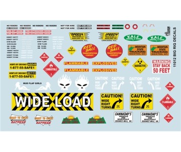 Gofer Racing Big Rig Decals Decal Sheet 1/24