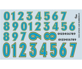 Gofer Racing Stock Car Numbers Decal Sheet 1/24