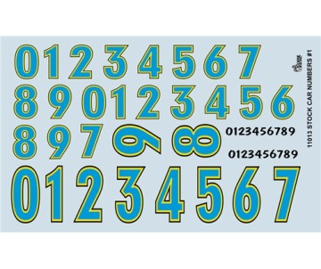Gofer Racing Stock Car Numbers Decal Sheet 1/24