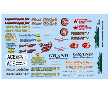 Gofer Racing Hometown Sponsors Decal Sheet 1/24