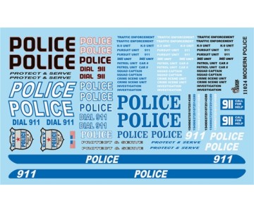 Gofer Racing Police Decal Sheet 1/24