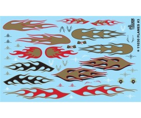 Gofer Racing Gold Flames Model Car Decal Sheet 1/24