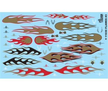 Gofer Racing Gold Flames Model Car Decal Sheet 1/24