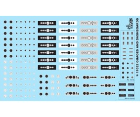 Gofer Racing Gauges & Dashboard Model Car Decal Sheet 1/24