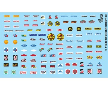 Gofer Racing Contingency Sponsor Sheet #3 Decal Sheet 1/24