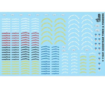 Gofer Racing Goodyear Tires and Fender Decal Sheet 1/24