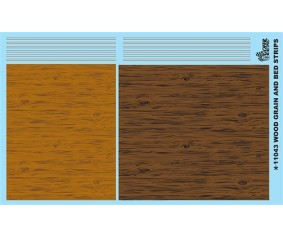 Gofer Racing Wood Grain And Bed Strips Model Car Decals 1/24