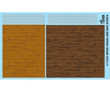 Gofer Racing Wood Grain And Bed Strips Model Car Decals 1/24