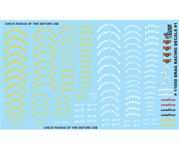 Gofer Racing Drag Racing Tire Model Car Decals 1/24