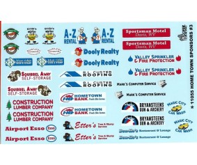 Gofer Racing Hometown Sponsors Decals 1/24